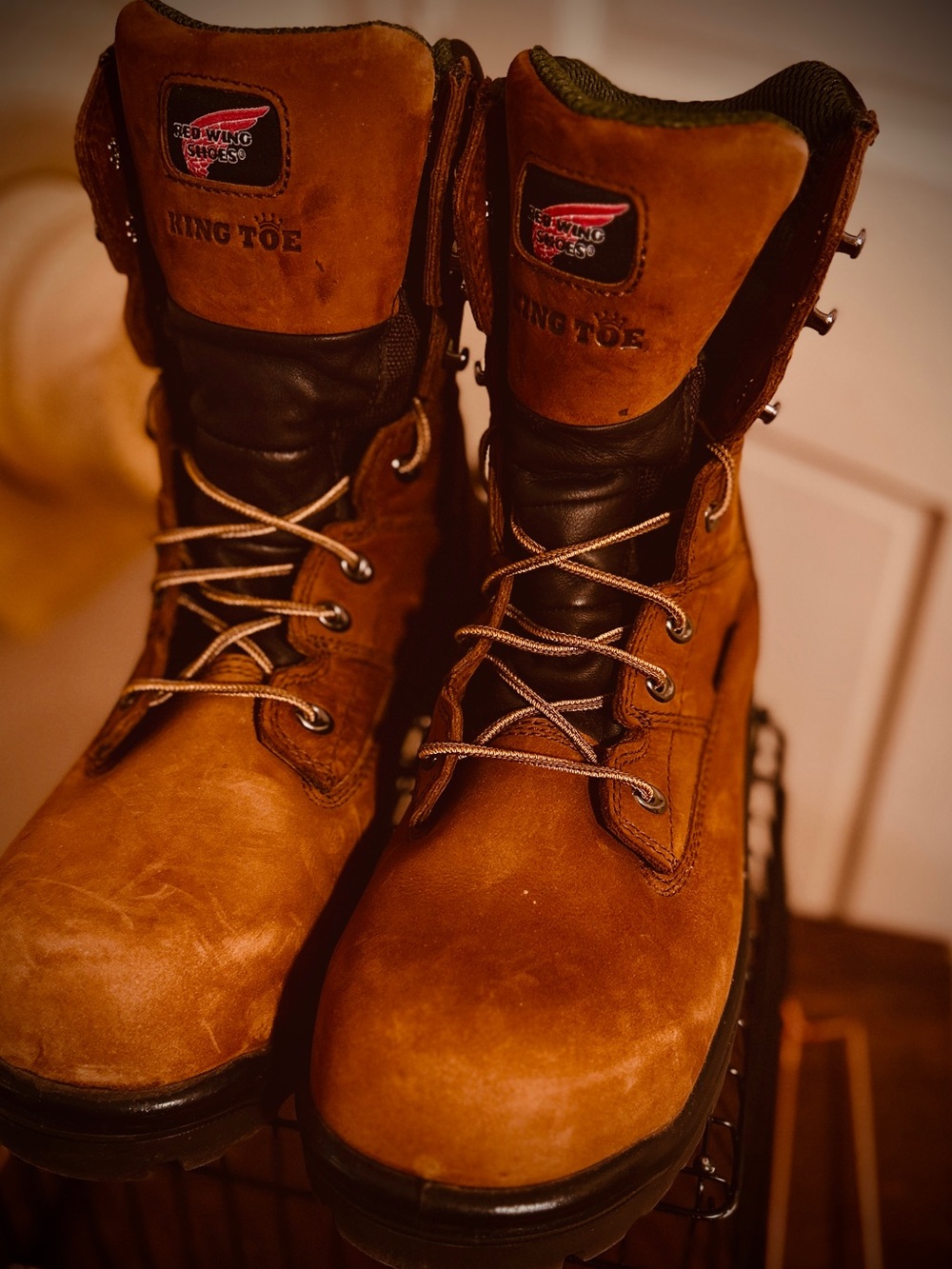 Men Red Wing Wrk Boots sz 12!Water-P/insul(Composite/Non-Metallic Safety Toe)w/B